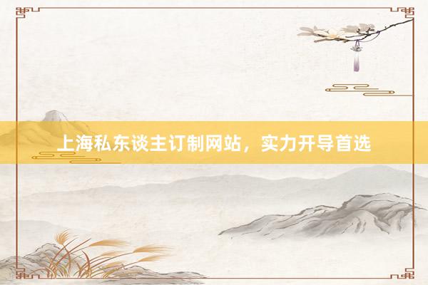 上海私东谈主订制网站，实力开导首选